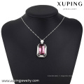 Bijoux couleur argent avec 32606-xuping Cristaux de Swarovski, pendentif améthyste